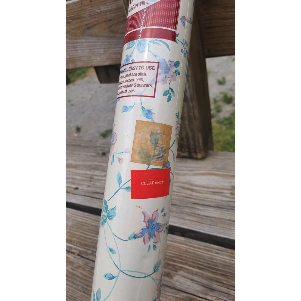 Vintage Magic Cover PASTEL FLORAL Self-Adhesive Vinyl 8 Yds X 18